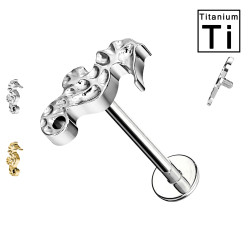 Piercing Labret in Titanio con Cavalluccio Marino