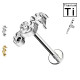 Piercing Labret in Titanio con Cavalluccio Marino