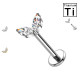Piercing Labret in Titanio con Cristallo