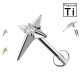 Piercing labret de titanio con estrella polar y cristal