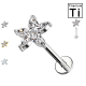 Piercing Labret con Fiore Cristallo in Titanio Piercing Labret con Fiore Cristallo in Titanio