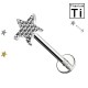 Piercing Labret con Stella in Titanio