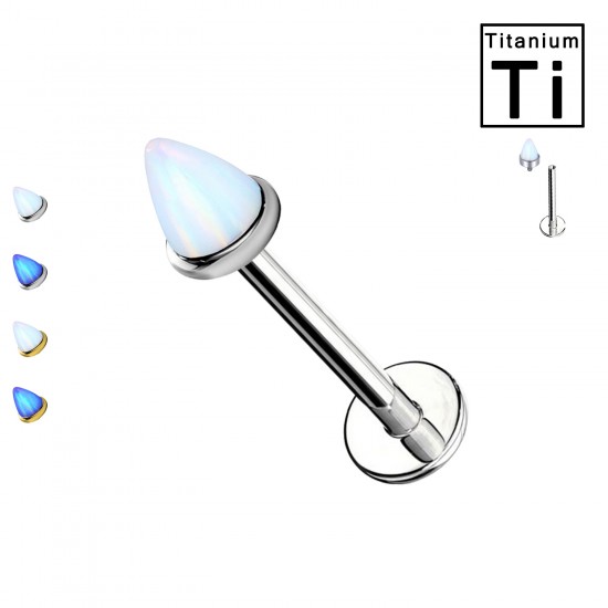 Piercing Labret Opale in Titanio