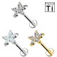Piercing Labret con Fiore Cristallo in Titanio Piercing Labret con Fiore Cristallo in Titanio