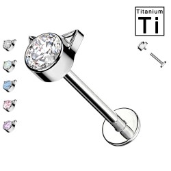 PWC-047 Piercing Labret in Titanio a Forma di Orecchie di Gattino con Cristallo e con Filettatura Interna PWC-047 Piercing Labret in Titanio a Forma di Orecchie di Gattino con Cristallo e con Filettatura Interna