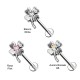 Piercing Labret in Titanio con Quadrifoglio Piercing Labret in Titanio con Quadrifoglio