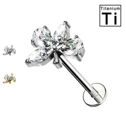 Piercing Labret in Titanio con foglio