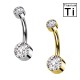 PIERCING OMBELICO CON DOPPI CRISTALLI