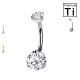 PWD-064 PIERCING OMBELICO CON DOPPI CRISTALLI