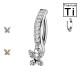 Piercing Banana Ombelico in Titanio con Farfalla Pendente