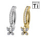 Piercing Banana Ombelico in Titanio con Farfalla Pendente