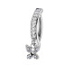 Piercing Banana Ombelico in Titanio con Farfalla Pendente