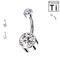 PIERCING OMBELICO CON DOPPI CRISTALLI