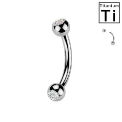Piercing Banana Sopracciglio in Titanio e con Filettatura Interna Piercing Banana Sopracciglio in Titanio e con Filettatura Interna