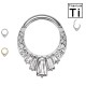 Anello Clicker con Cristalli in Titanio
