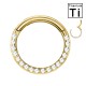 Anello Septum Clicker con Cristalli in Titanio
