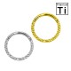 PWY-113 Piercing Cerchio Clicker in Titanio con Ball Cuts