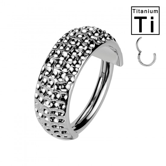PWY-115 Piercing Cerchio Clicker in Titanio con Sfere