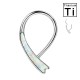 PWY-127 Piercing Cerchio Clicker in Titanio a Forma v con pietra opale