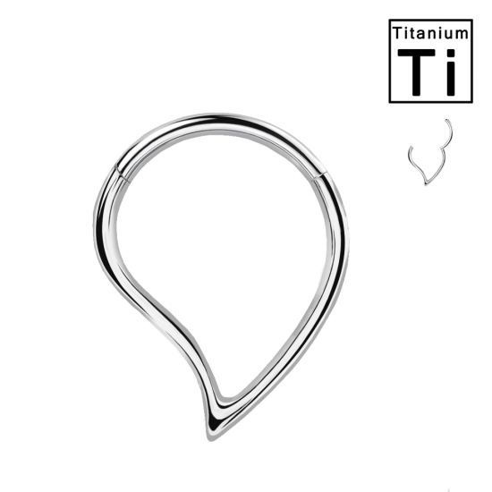 PWY-122 Piercing Cerchio Clicker in Titanio a Forma V
