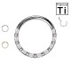 PWY-141 Piercing Cerchio Clicker in Titanio con CristallI a Taglio Rettangolare