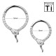 PWY-144 Piercing Cerchio Clicker in Titanio con Serpente Intrecciato e Cristalli