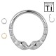 PWY-148 Piercing Cerchio Clicker in Titanio con Serpente e Cristalli