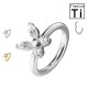 PWY-149 Piercing Cerchio Clicker in Titanio con Farfalla e Cristalli