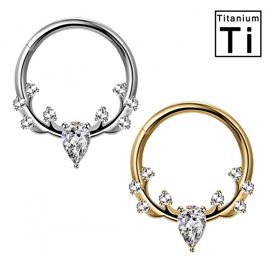 PWY-152 Piercing Cerchio Clicker in Titanio a Cervo
