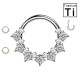 PWY-153 Piercing a Cerchio in Titanio con Cristallo Quadrato