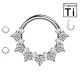 PWY-153 Titanium Hoop Piercing with Square Crystal