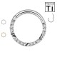 PWY-157 Piercing en titane  avec cristaux ronds