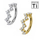 Piercing in Titanio con Cristalli a Zig Zag