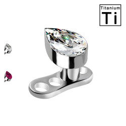 Dermal Anchor Cristallo con forma a goccia