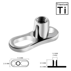 Dermal Anchor Base in Titanio