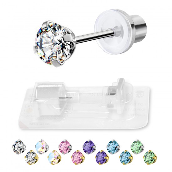 Pendientes estériles para piercing de pistola