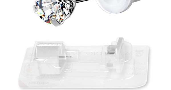 WARRIOR Orecchini Sterili Monouso Per Piercing Con Pistola - 12 Pezzi In Acciaio Chirurgico Con Tamponi - Per Orecchio E Helix