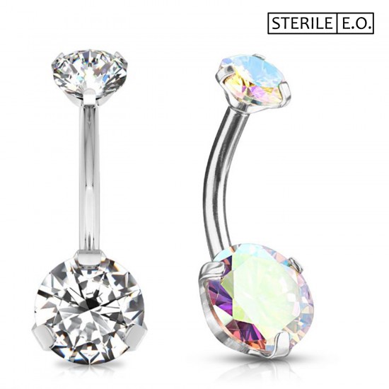 Piercing Ombelico Sterile con Cristallo