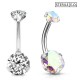 Piercing Ombelico Sterile con Cristallo
