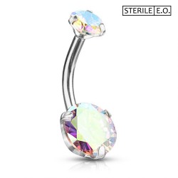 Piercing Ombelico Sterile con Cristallo