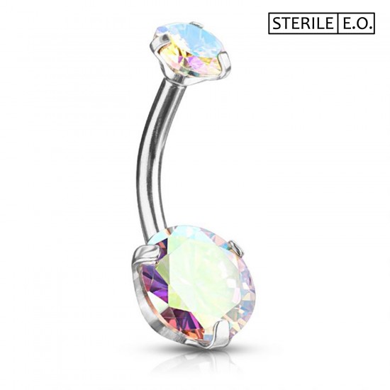 Piercing Ombelico Sterile con Cristallo