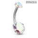 Piercing Ombelico Sterile con Cristallo